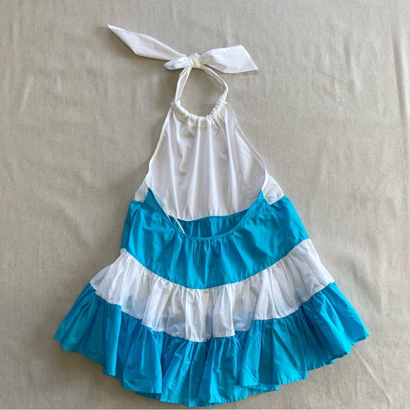 Solid & Striped The Brianna Striped Halter Tiered Ruffle Dress - Picture 9 of 14
